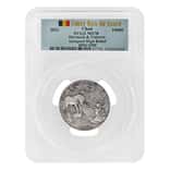 2021 Chad 2 oz Silver Mermaid & Unicorn Serial #3 PCGS MS 70 FDOI Antiqued High Relief - Mythical Creatures
