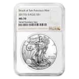 2017 (S) 1 oz Silver American Eagle $1 Coin NGC MS 70