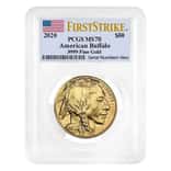 2020 1 oz $50 Gold American Buffalo Coin PCGS MS 70 FS