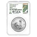 2018 South Africa 1 oz Silver Krugerrand NGC MS 70 FD (Ed Harbuz)