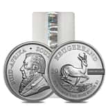 Roll of 25 - South Africa 1 oz Silver Krugerrand BU (Random Year)