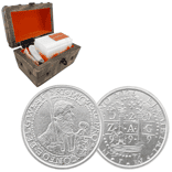 Tube of 10 - 2 oz Elemetal Shipwreck Batavia Silver Rounds Chest Set .999 Fine