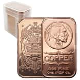 Tube of 20 - 1 oz Indian Head Copper Bar .999 Fine