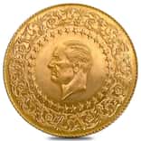 Turkey Gold 100 Kurush Ataturk AU/BU (1942-2010, Random Year)