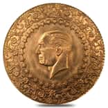 500 Kurush Turkey Ataturk Gold Coin AU/BU AGW 1.0342 oz (Random Year, 1942-2010)