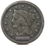 United States Braided Hair Large 1 Cent 1C Coin Cull (Random Year)