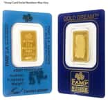 Vintage Assay - 2.5 gram Gold Bar PAMP Suisse Lady Fortuna .9999 Fine