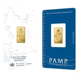 2.5 Gram PAMP Suisse Rosa Gold Bar .9999 Fine (in Assay)