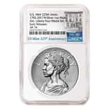2017 W 1 oz American Liberty Enhanced Uncirculated Silver Medal NGC SP 70 ER - 225th Anniversary