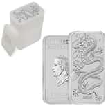 Tube of 20 - 2026 1 oz Silver Australian Dragon Rectangular Coin Bar $1 BU