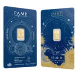 1/2 Gram PAMP Suisse Gemini Zodiac Gold Bar (in Assay)