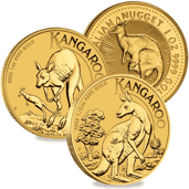 Australian Perth Mint Kangaroo Gold Coins and Gold Nuggets