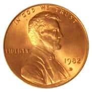 1982 Lincoln Memorial Penny