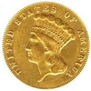 Indian Princess Head $3 Gold Coin (1854-1889)