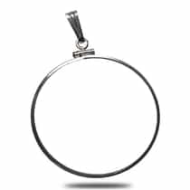 Sterling Silver 30.6 mm Coin Bezel Frame Mount for Silver Half Dollar Coin