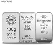 100 gram Generic Platinum Bar .999+ Fine | Bullion Exchanges