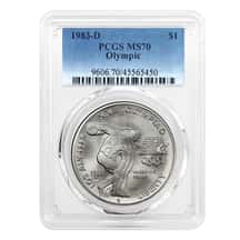適切な価格 MS PCGS Silver $1 Olympics D 1983 70 Exchanges Bullion | 貨幣