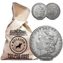 100 Face Value Bag 100 Coins 1878 1904 Morgan Silver Dollar VG VF Random Year