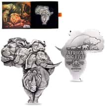 2022 5 oz Silver Big Five Africa Shaped Coin | Bullion Exchanges