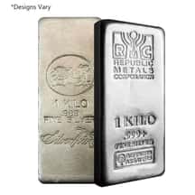 1 Kilo Generic Silver Bar .999 Fine | Bullion Exchanges