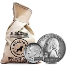 1000 Face Value Bag 10 000 Coins 90 Silver Roosevelt Dimes 10c Avg Circ