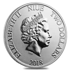 2018 1 oz Niue Silver $2 Disney Year of the Dog BU 
