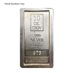 10 oz USVI Silver Vintage Bar .999+ Fine | Bullion Exchanges