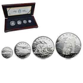 1990 Canada 1.85 oz Polar Bear Proof Platinum Set w/Box&COA