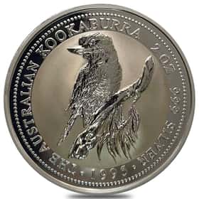 LINGOT-MONNAIE 2 ONCES ARGENT 999 KOOKABURRA AUSTRALIEN 1995 - ARGENT FIN INVESTISSEMENT