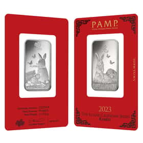 1 oz PAMP Suisse Year of Rabbit Platinum Bar | Bullion Exchanges