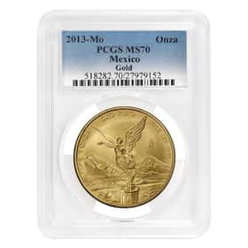 2013 1 oz Mexican Gold Libertad PCGS MS 70 | Bullion Exchanges