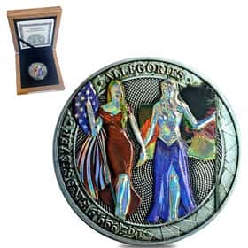 2019 1 oz Columbia & Germania The Allegories Hologram Coin