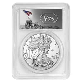 2020-W V75 1 oz Proof Silver Eagle End of WWII PCGS PF 70 FDOI