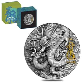2020 2 oz Silver Niue Azure Dragon Coin | Bullion Exchanges