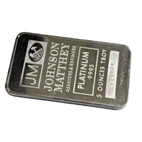 5 oz Johnson Matthey (JM) Vintage Platinum Bar .9995 Fine