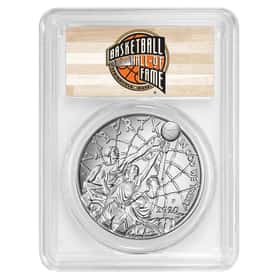2020 Basketball Silver PCGS MS 69 FS NHOF | Bullion Exchanges
