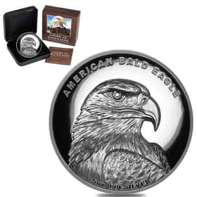 2014 5 oz Tuvalu Proof Silver American Bald Eagle Perth Mint