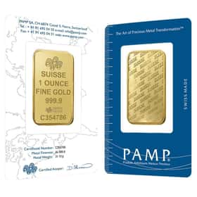 1 oz Gold Bar - PAMP Suisse - New Design | Bullion Exchanges
