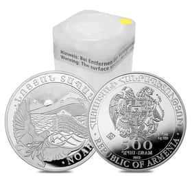 Tube of 20 - 2023 Armenia 1 oz Noah's Ark Silver Coin 500 Dram