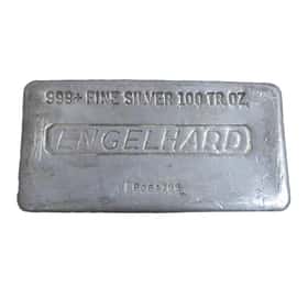 100 oz Engelhard Silver Bar .999 Fine 6th Series P Serial Prefix