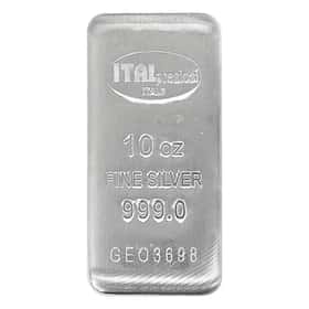 【特価】Italpreziosi　10オンス　シルバーバー　インゴット 6815b070255fd-wtmrk-10-ounce-