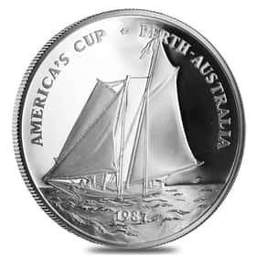 1987 5 oz Samoa America Cup Silver Proof Coin|Bullion Exchanges