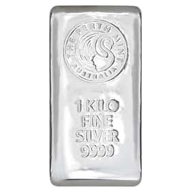 1 Kilo Perth Mint Silver Bar .9999 Fine (New Style)