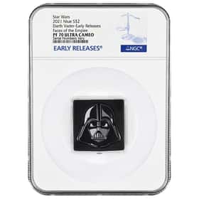 20211 oz Silver Darth Vader Shaped Coin NGC PF 70 ER