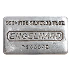 10 oz Engelhard Silver Bar (10th Series, P Prefix Variation)