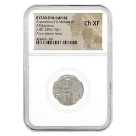 1294-1320 AD Byzantine Silver NGC Ch XF | Bullion Exchanges