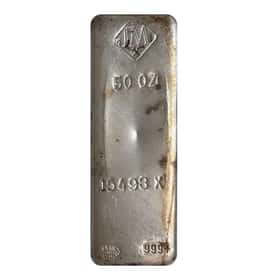 1981 50 oz Johnson Matthey (JM) Silver Bar (X Suffix)