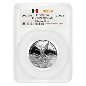 2020 2 oz Silver Libertad PCGS PF 70 FS | Bullion Exchanges