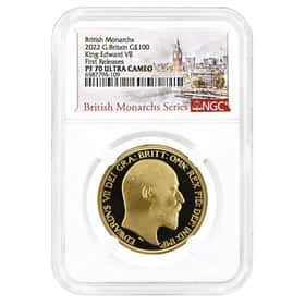 2022 1 oz King Edward VII Monarchs Gold Coin NGC PF 70 UCAM FR