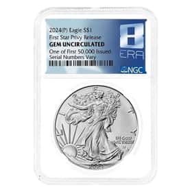 2024 1 oz Silver American Eagle NGC GEM Unc One of First 50K